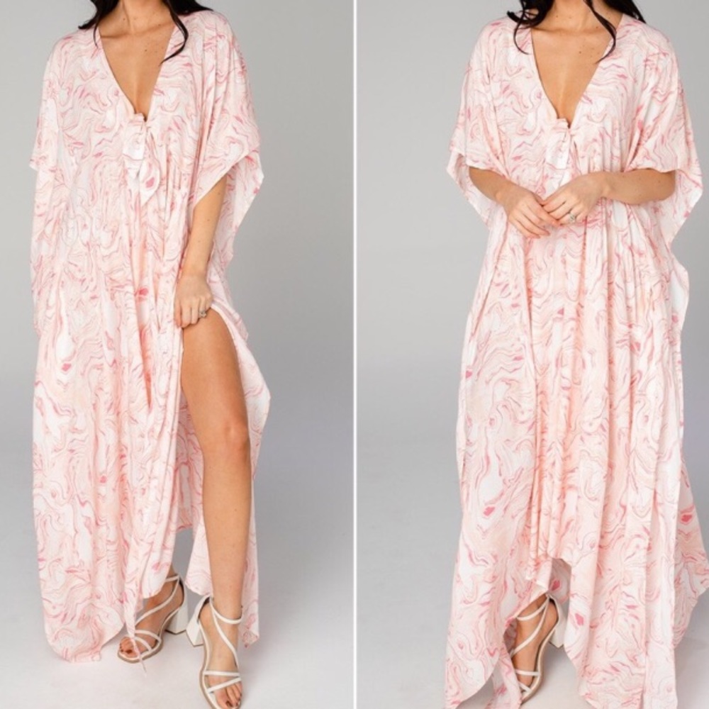 Buddy Love Mamie Peaches kimono Caftan Maxi Dress